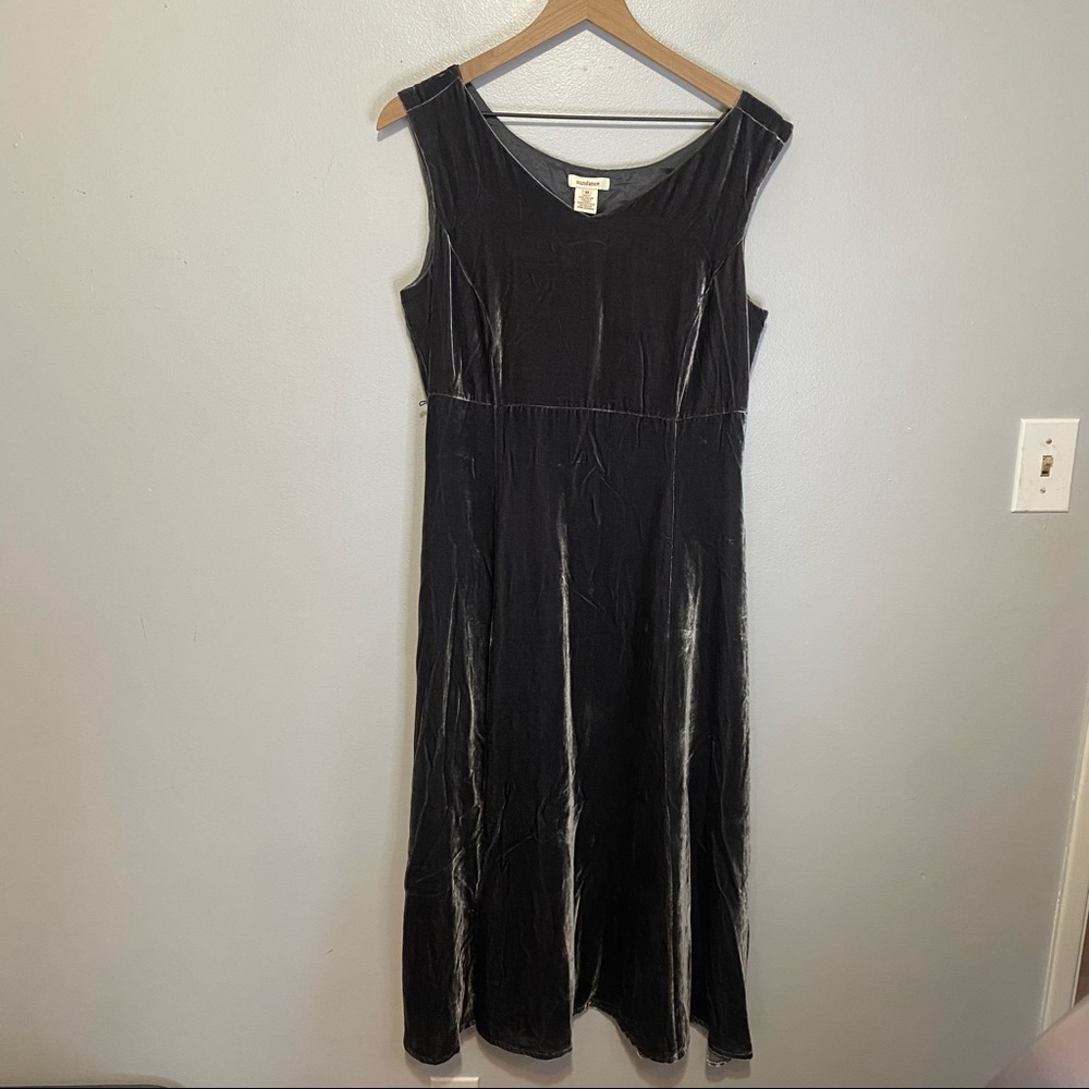 Sundance Gunmetal Gray Velvet Dress